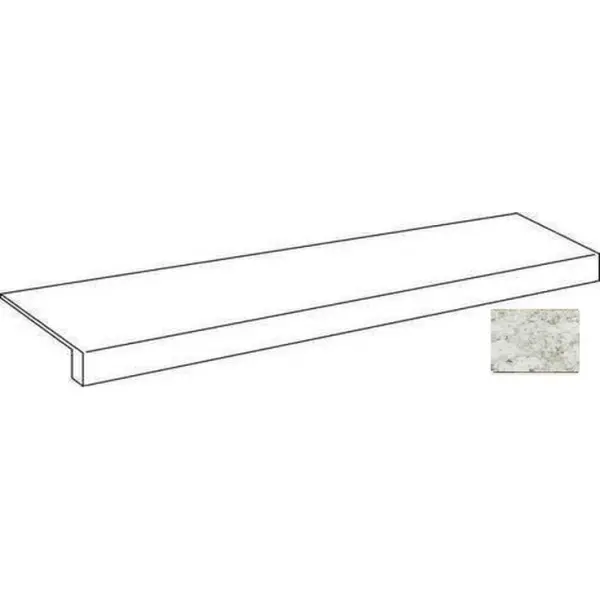 Atlas Concorde Russia Forte Dei Marmi Quark 620070002756 Brazilian White Scalino Frontale 33x60