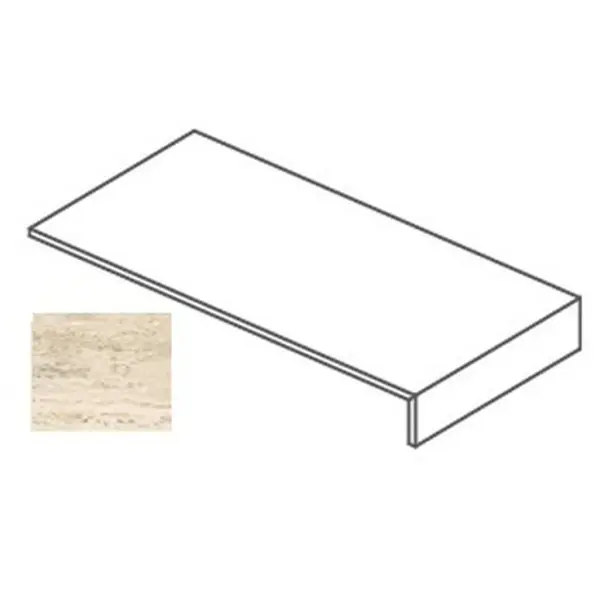 Impronta italgraniti I Travertini TR03LBA2A6 Beige Vein Cut Elemento a L 20mm 60x120x6,5