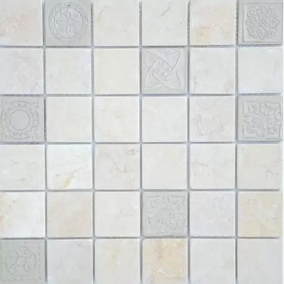 Leedo Art Stone Travertino silver 48x48x8 матовая 30x30