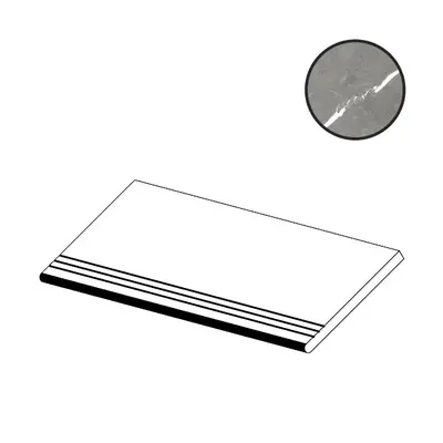 Atlas Concorde Russia Forte Dei Marmi 620040000150 Elegant Grey Gradino Lineare Angolo Sx 30x60