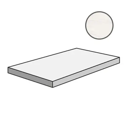 Sant Agostino Pure Marble CSAGASVH12 Gradone Ang 120 Sx Covelano White 33x120