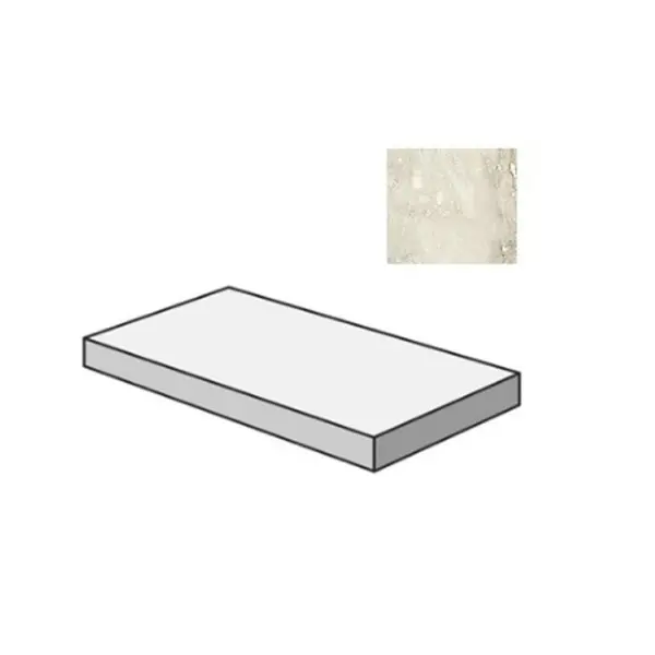 Sant Agostino Invictus CSAGSIBE12 Gradone Angolare Sx Beige 33x120