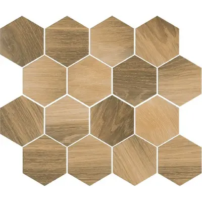 Grupa Paradyz Ideal Uniwersalna Wood Natural Mix Heksagon Mat 22x25,5