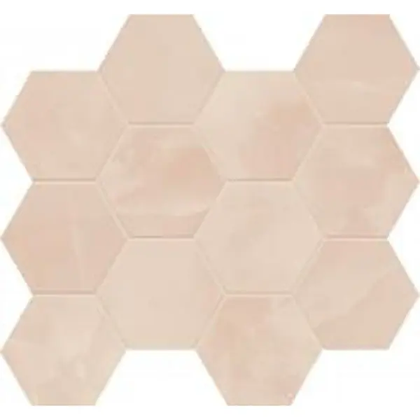 Caesar Anima Futura AGFI Pink Onyx Composizone Esagono Luc 28,5x33