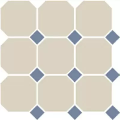 TopCer Octagon 4416OCT11/1C White 16/Blue Cobait Dots 11 30x30