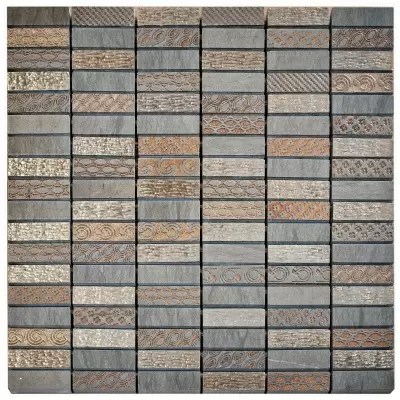 Petra Antiqua Acqueforti mosaics Yoko Londongrey/Bronzo 30.5x30.5