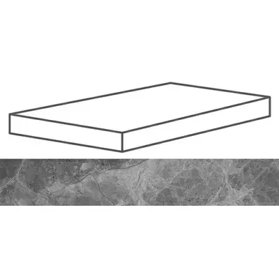 Cerdomus Supreme Angolo Sn Grad.C.Retta Charcoal Grip 33x120