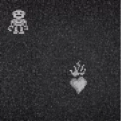 Bisazza The Crystal Collection 06001463VL Hearts And Robots Black 0.97x0.97