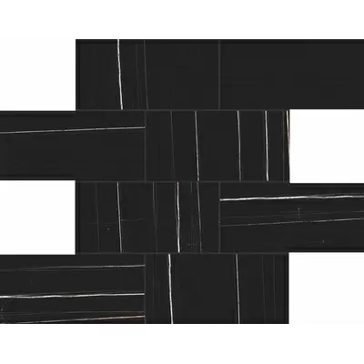 Casa Dolce Casa Stones and More 2.0 752809 Sahara Noir Glossy 6mm Muretto 7.5x15 30x30