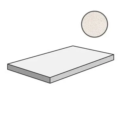 Sant Agostino Set CSAGSSCW90 Gradone Ang 90 SX Concrete White 33x90
