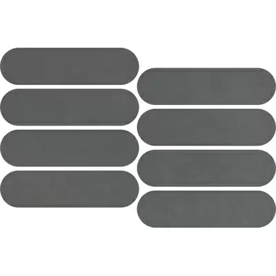 Impronta italgraniti Nuances NU04MOV Nero Mosaico Ovale Strideup 19.5x37