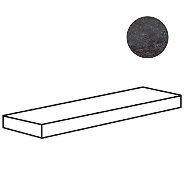 Sadon Ardesie J87262 Gradino Costa Retta Sx Dark 33x120
