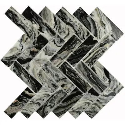 Bonaparte Мозаика стеклянная Hadar Black 26,8x28,6