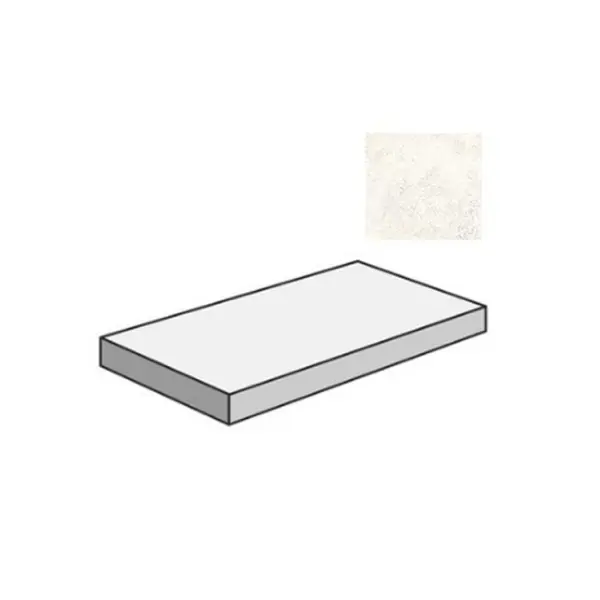 Sant Agostino Via Appia CSAGDCCW12 Gradone Angolare Dx Cross Cut White 33x120