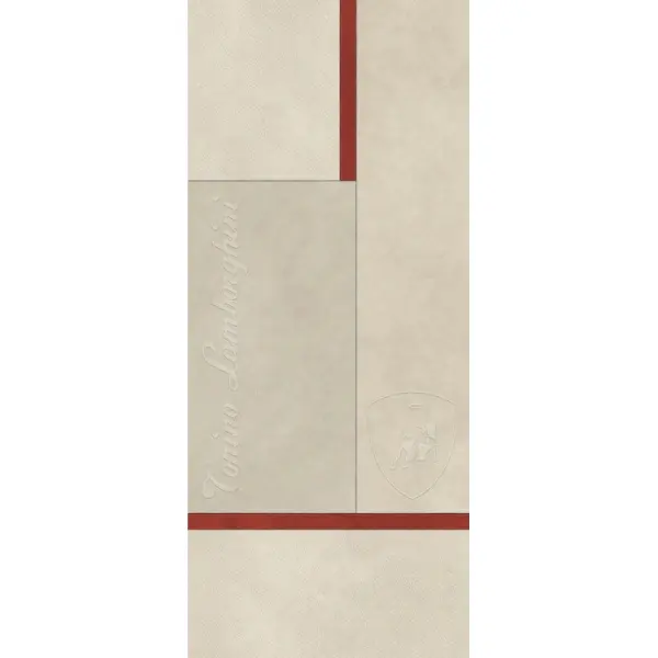 Tonino Lamborghini Korium 167592 Beige Red Square Logo 120x280 - керамическая плитка и керамогранит