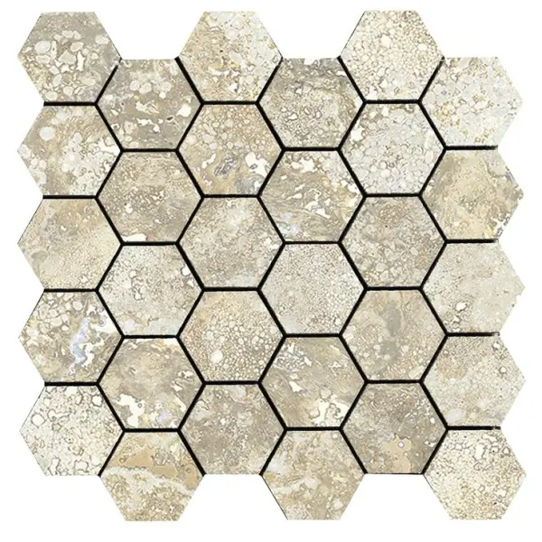 La Fabbrica Ceramiche Imperial 155323 Esagona Navona Nat Ret 28x29