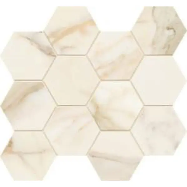 Caesar Anima Futura AGFC Golden White Composizone Esagono Luc 28,5x33