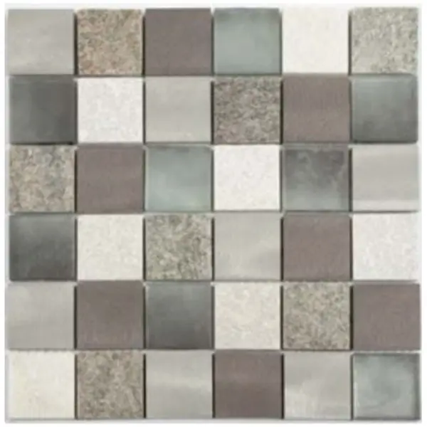 Moreroom Stone Mashup AG028 Glass Stone Aluminum Grey 29,8x29,8