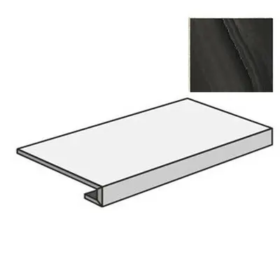 Rex Ceramiche Eccentric Luxe 779066 Smoky Black Glossy 9mm Gradone 33x120