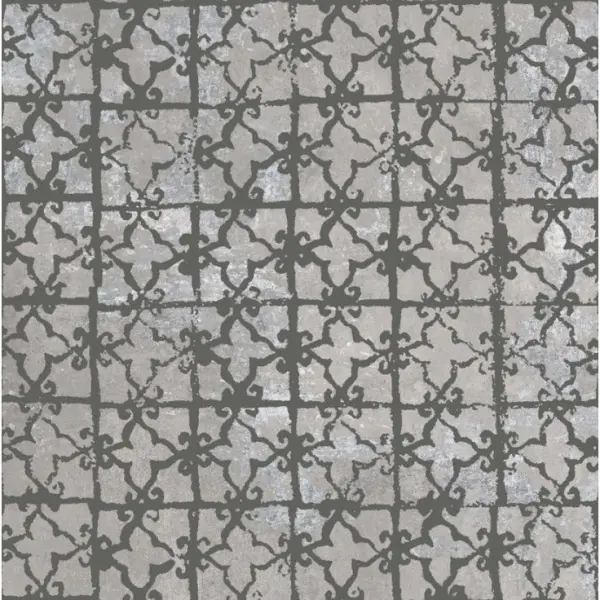 ABK Poetry Decor 0010667 Stamp Metall Cement Nat 20x20 - керамическая плитка и керамогранит