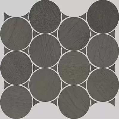 Apavisa Nanoshiba 8431940306099 Anthracite Natural Mosaic Circle 30.07x34.84