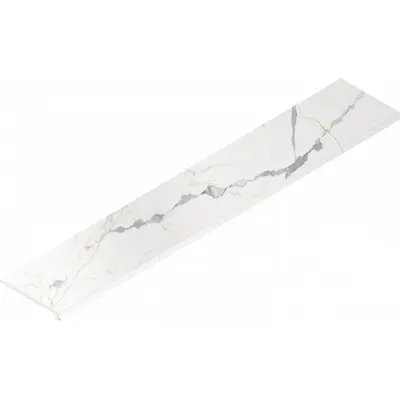 Italon Stellaris 620070002612 Statuario White Scalino Frontale 33x160 - керамическая плитка и керамогранит