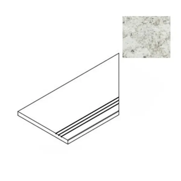 Atlas Concorde Russia Forte Dei Marmi Quark 620040000182 Brazilian White Gradino Bordo Dx 30x60