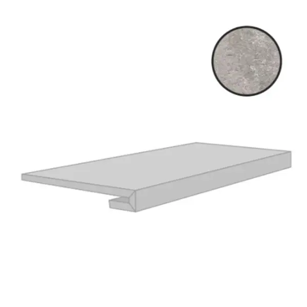 Cerim Ceramiche Match Up 772292 Cemento Earl Grey Gradino 33x120