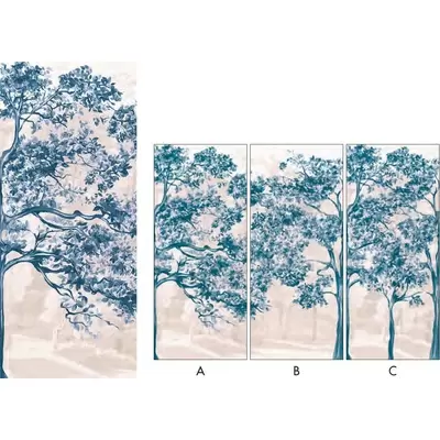Ornamenta Operae OP120278WDB Woodland Blue 120x278