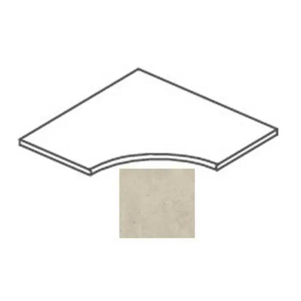 Impronta italgraniti Calcis CL03AP8R Angolare Curvilineo Con Toro Visone 80x80 - керамическая плитка и керамогранит
