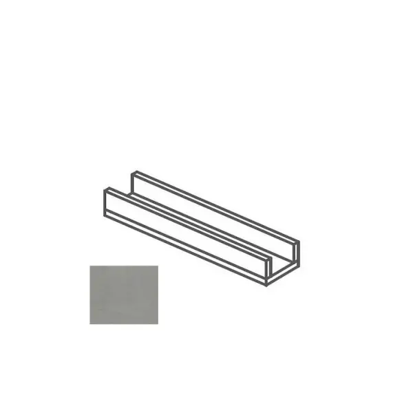 Impronta italgraniti I Cementi FL06CAC8 Canalina Bordo Chiuso Grey 16x80x8