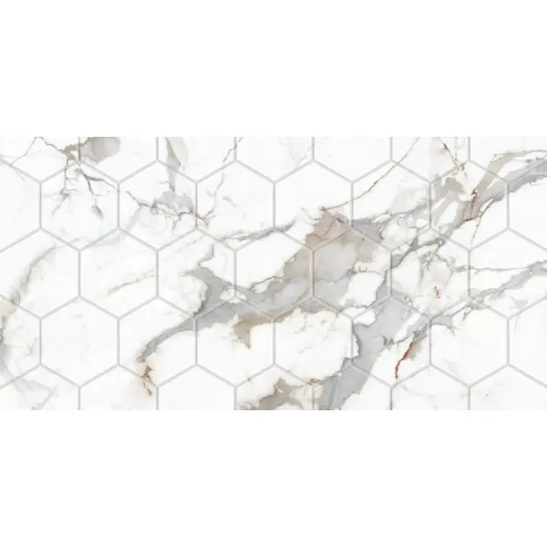Eurotile Sandra White Mat Hex 30x60 - керамическая плитка и керамогранит