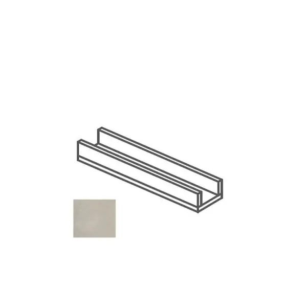 Impronta italgraniti I Cementi FL03CAC8 Canalina Bordo Chiuso Flax 16x80x8