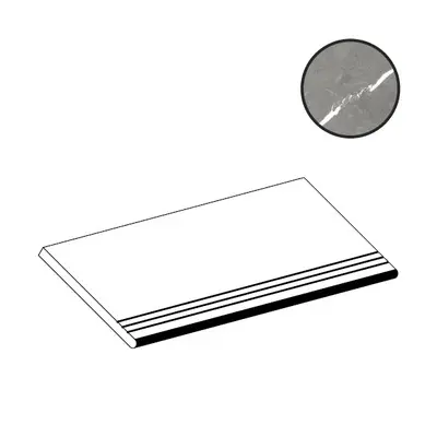 Atlas Concorde Russia Forte Dei Marmi 620040000149 Elegant Grey Gradino Lineare Angolo Dx 30x60