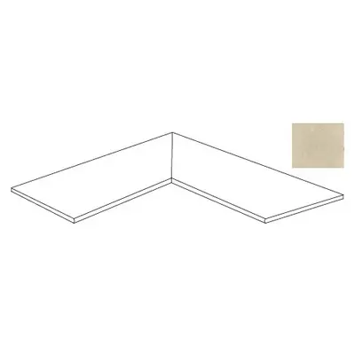 Sichenia Mus Eum 185222 Travertino Navona Angolo Gradino Costa Lucida Interno Dx-Sx 30x90