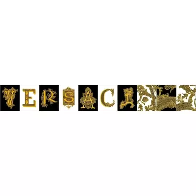 Versace Alphabet 48903 Scritta Mix Nero-Bianco-Oro 14,5x19,4