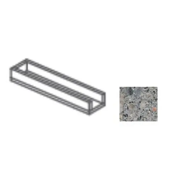 Impronta italgraniti Charm Experience AC02CAC8 Ceppo Artistico Canalina a Bordo Chiuso 16x80x8