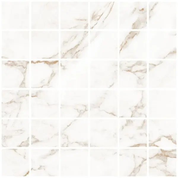 Living Ceramics Blanc LV10638 Statuario Gold Mosaic 55 Soft 30x30