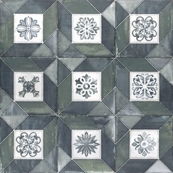 Mainzu Elegance Deco Blu Green 20x20 - керамическая плитка и керамогранит