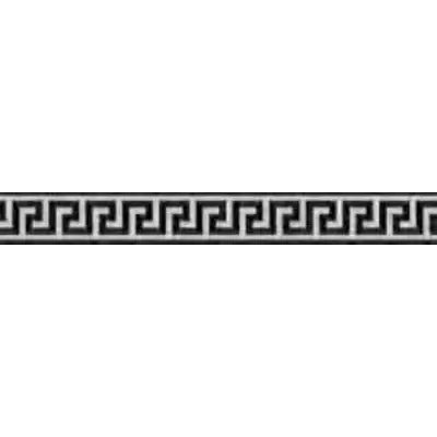Versace Villa 49056 Fascia Greca Nero-Platino Naturale 7,1x58,5