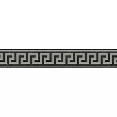 Versace Meteorite 47271 Fascia Greca Lappato Nero/Platino 9,8x60