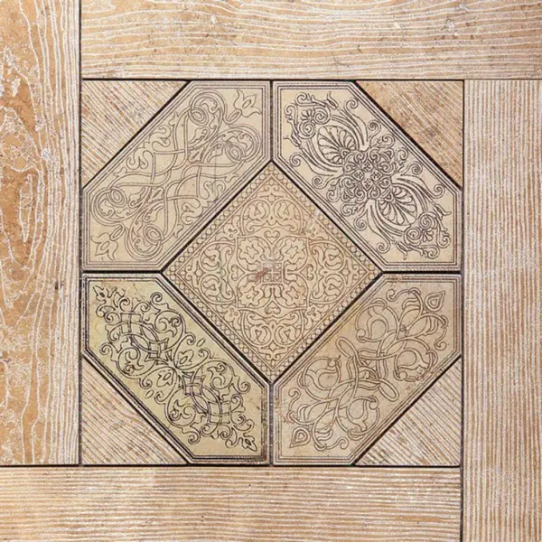 Lithos Quadrotta Bianco/Tr Seppia 33x33