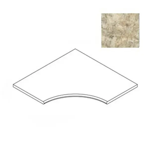 Atlas Concorde Russia Forte Dei Marmi Quark 620090001111 Brazilian Gold Bordo Angolare Round 30 60x60