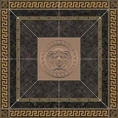Versace Meteorite 47322 Rosone Lappato Moka Oro 120x120