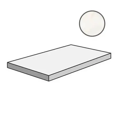 Sant Agostino Pure Marble CSAGASOH12 Gradone Ang 120 Sx Onice White 33x120