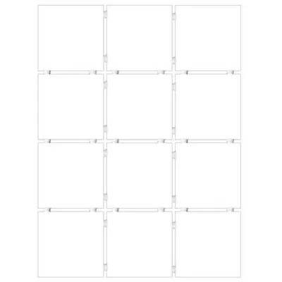 Kerama Marazzi Конфетти 1146 Белый блестящий, полотно 30х40 из 12 частей 9,9x9,9