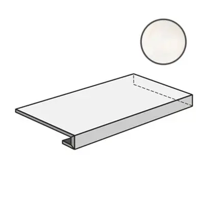 Sant Agostino Pure Marble CSAGADOH12 Gradone Ang 120 Dx Onice White 33x120