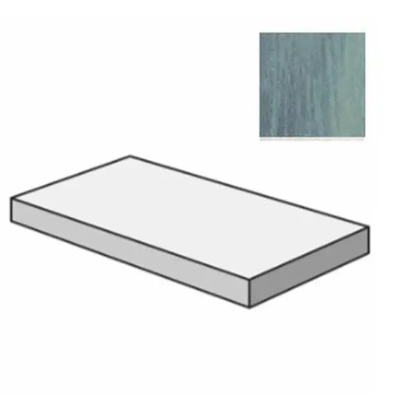 Sant Agostino Dripart CSAGSDVG12 Gradone Angolare Sx Verdigris 33x120