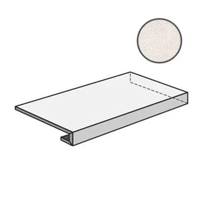 Sant Agostino Set CSAGADCW12 Gradone Ang Concrete White 33x120