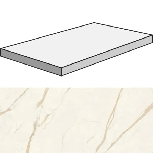 Impronta italgraniti Marble Touch MT01GT2 Calacatta Extra G One Tor SQ 33x120 - керамическая плитка и керамогранит